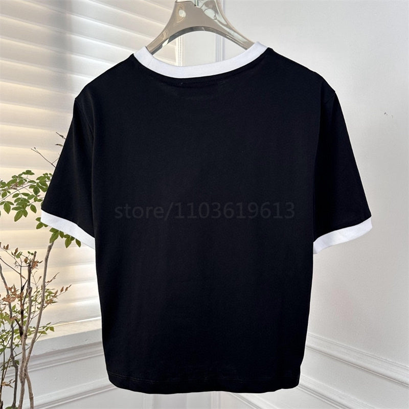The MM Embroidered Tee — White
