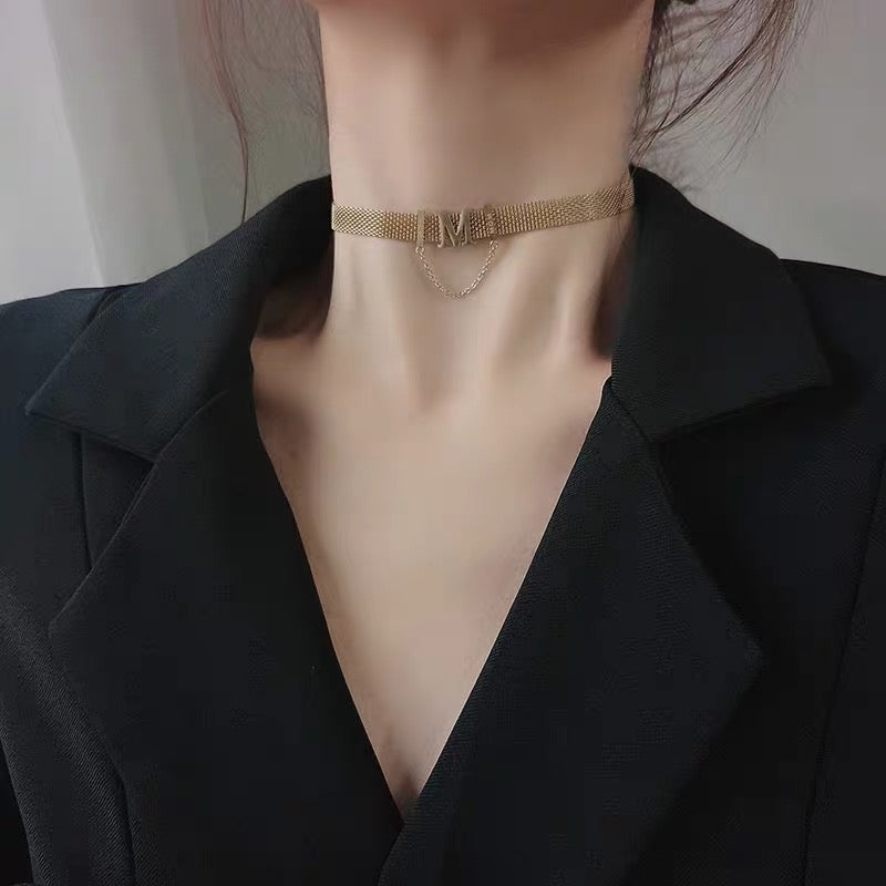 The MM Monogram Necklace — Geometric