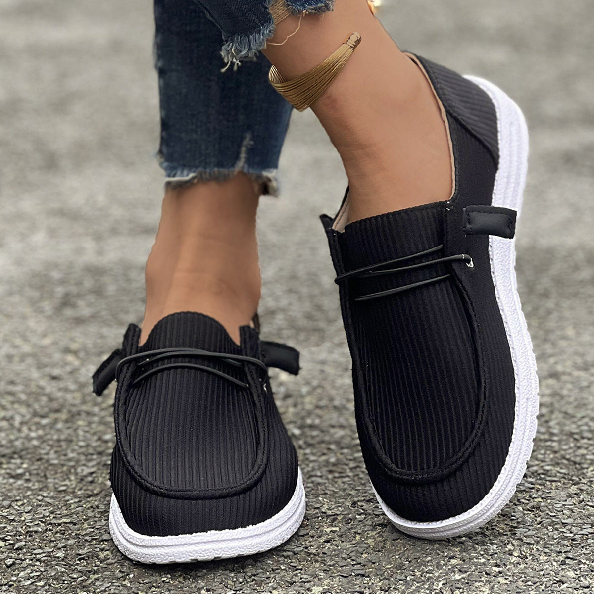 Lux Non-Slip Canvas Slip-On Sneakers for Women