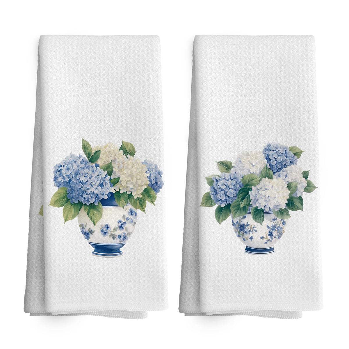 The MM Chinoiserie Kitchen Towels — Hydrangea