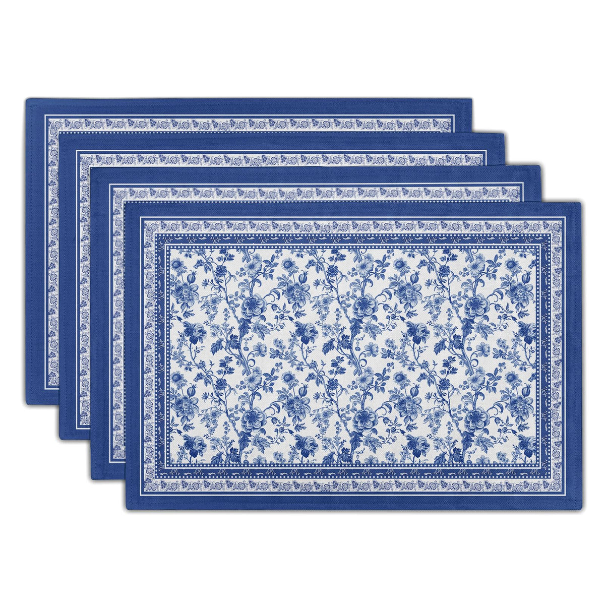 The MM Chinoiserie Placemats — Blue Floral
