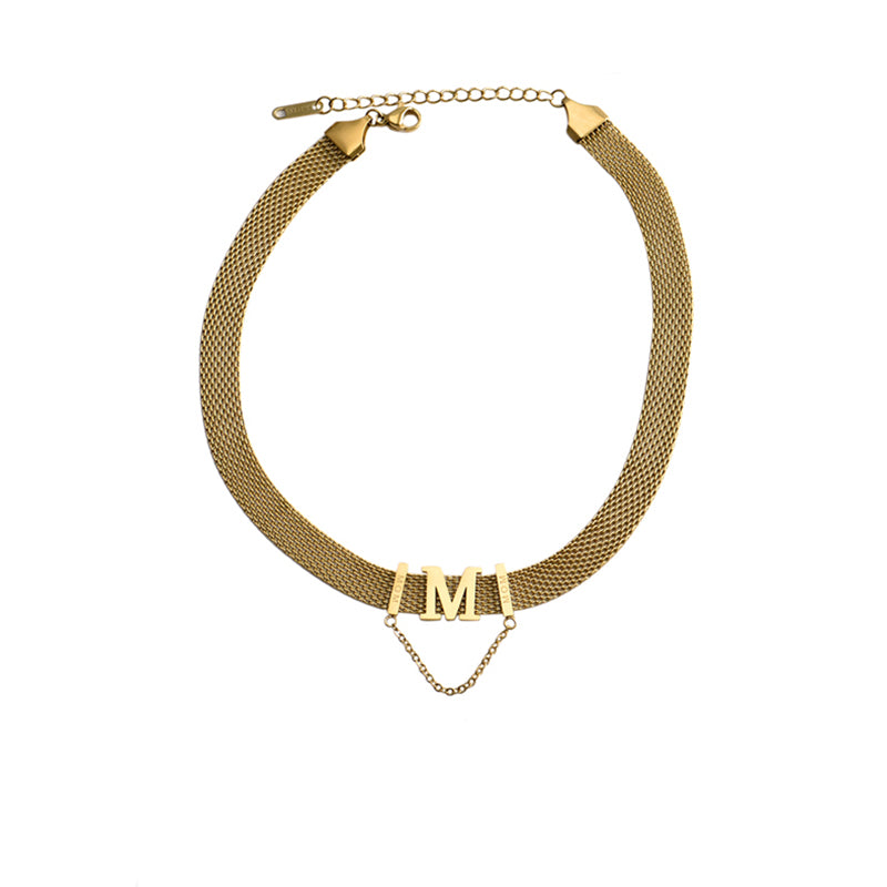 The MM Monogram Necklace — Geometric