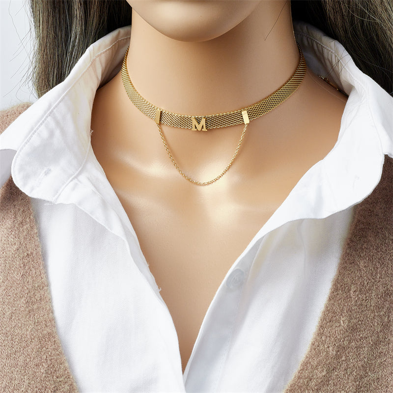 The MM Monogram Necklace — Geometric