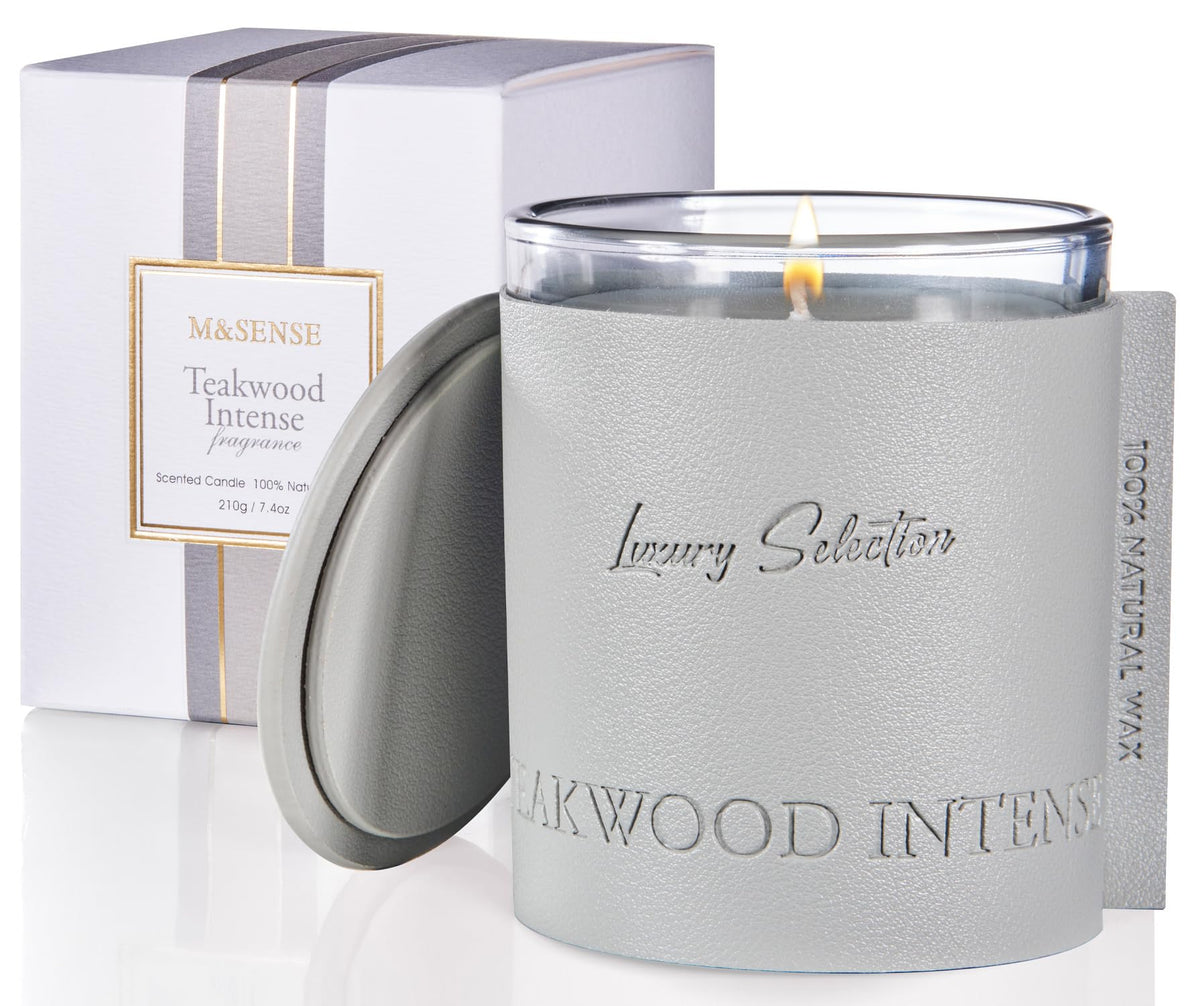 The MM House Candle — Teakwood & Leather