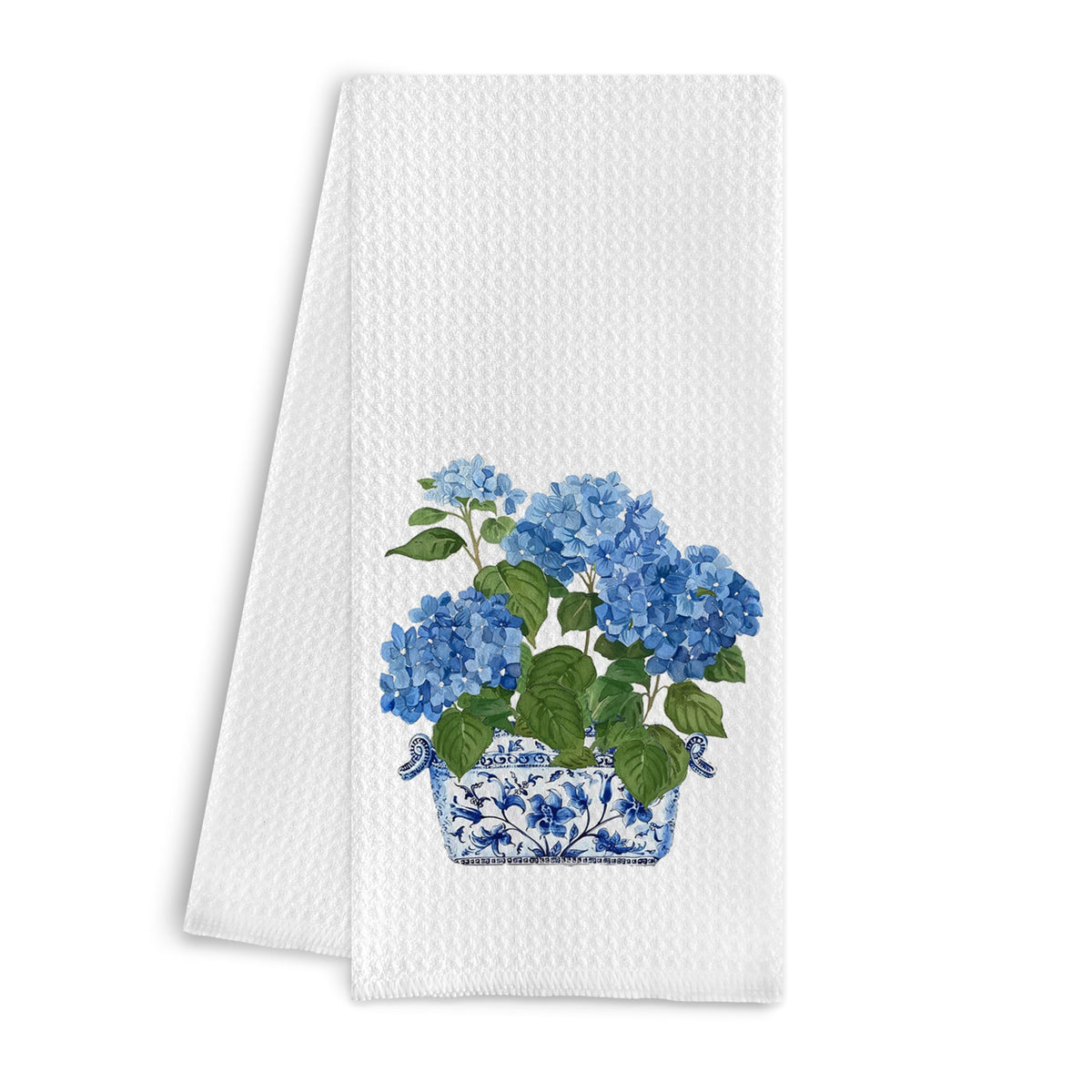 The MM Chinoiserie Kitchen Towels — Blue Hydrangea