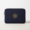 MM Crest Laptop Sleeve – Navy with Gold MM Crest